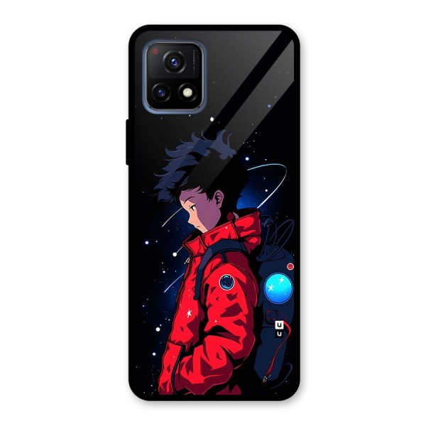 Cute Space Boy Glass Back Case for Vivo Y72 5G