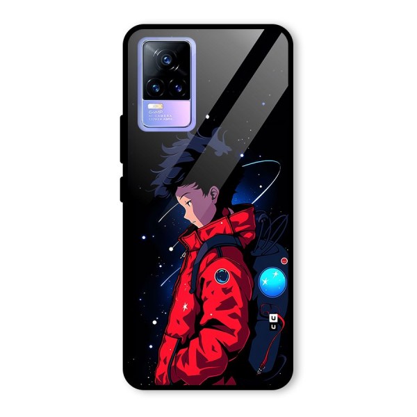 Cute Space Boy Glass Back Case for Vivo Y73