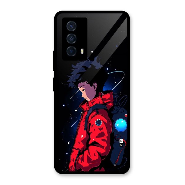 Cute Space Boy Glass Back Case for Vivo iQOO Z5