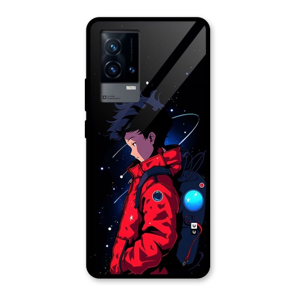 Cute Space Boy Glass Back Case for iQOO 9 5G