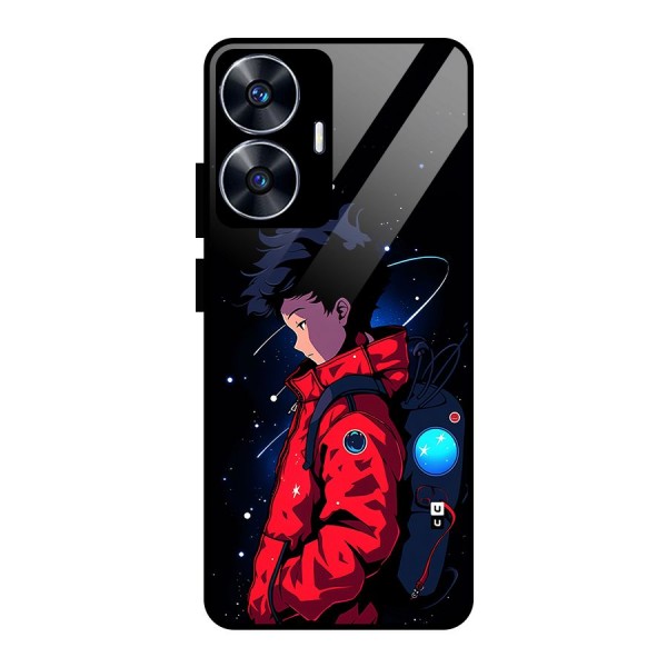 Cute Space Boy Glass Back Case for realme C55