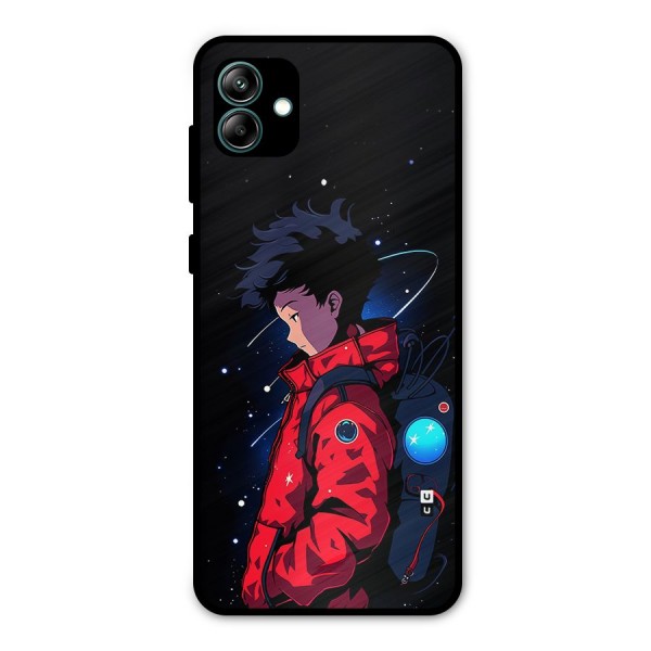 Cute Space Boy Metal Back Case for Galaxy A04