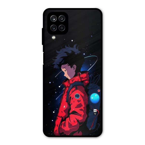 Cute Space Boy Metal Back Case for Galaxy A12