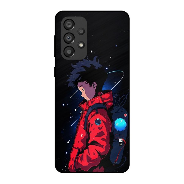 Cute Space Boy Metal Back Case for Galaxy A33 5G