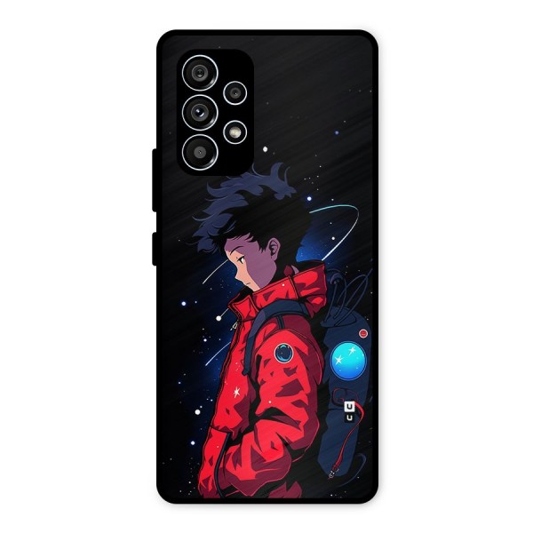 Cute Space Boy Metal Back Case for Galaxy A53 5G