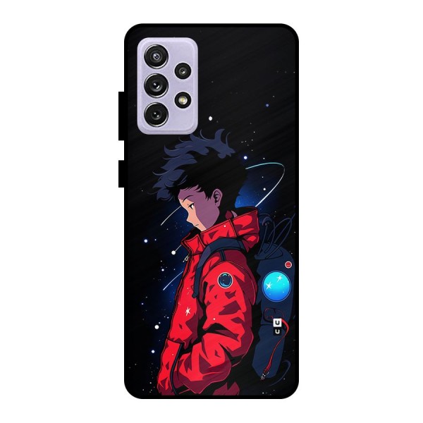 Cute Space Boy Metal Back Case for Galaxy A72