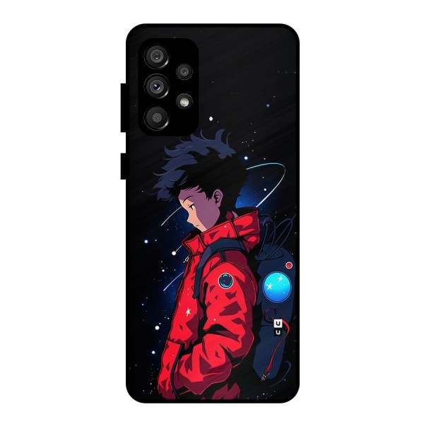 Cute Space Boy Metal Back Case for Galaxy A73 5G