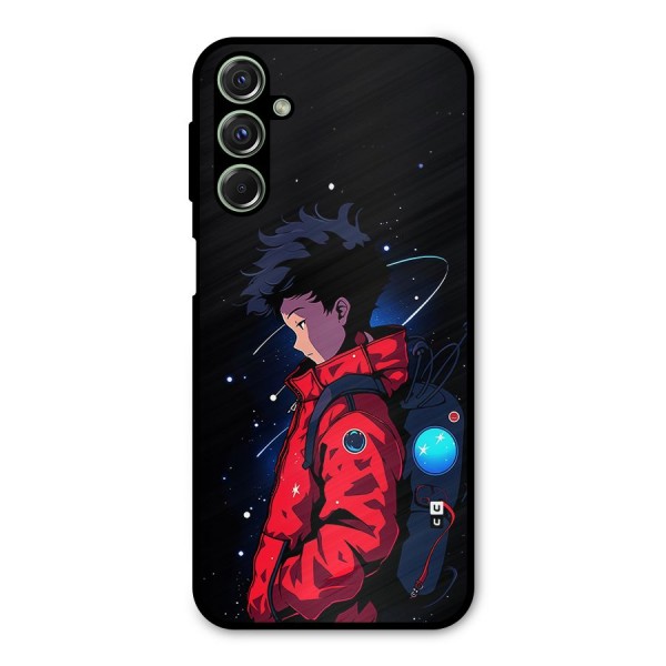 Cute Space Boy Metal Back Case for Galaxy F34