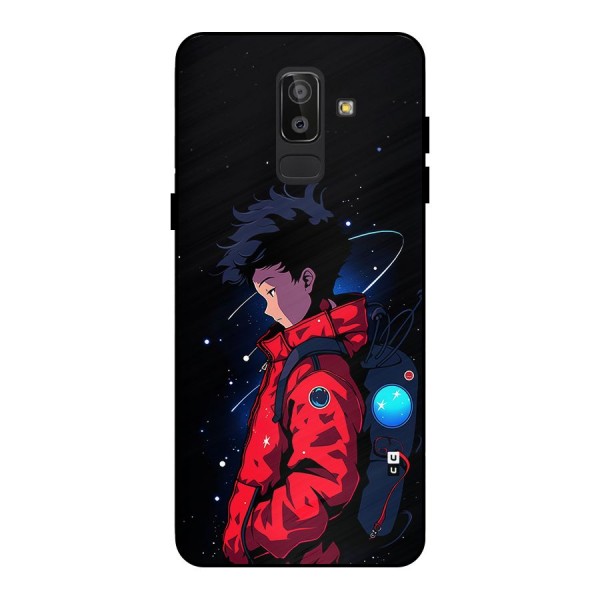 Cute Space Boy Metal Back Case for Galaxy J8