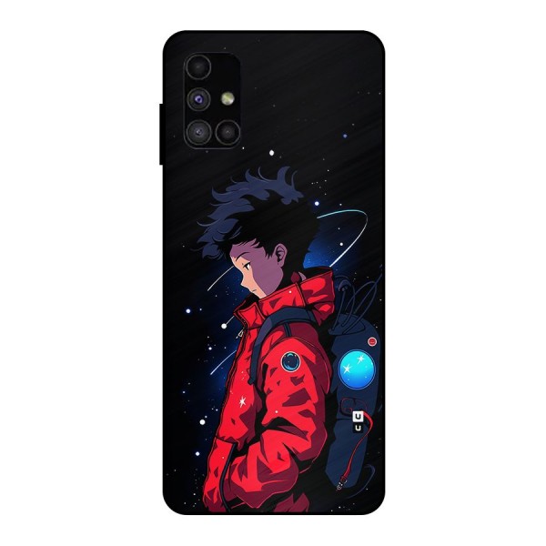 Cute Space Boy Metal Back Case for Galaxy M51