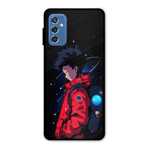 Cute Space Boy Metal Back Case for Galaxy M52 5G