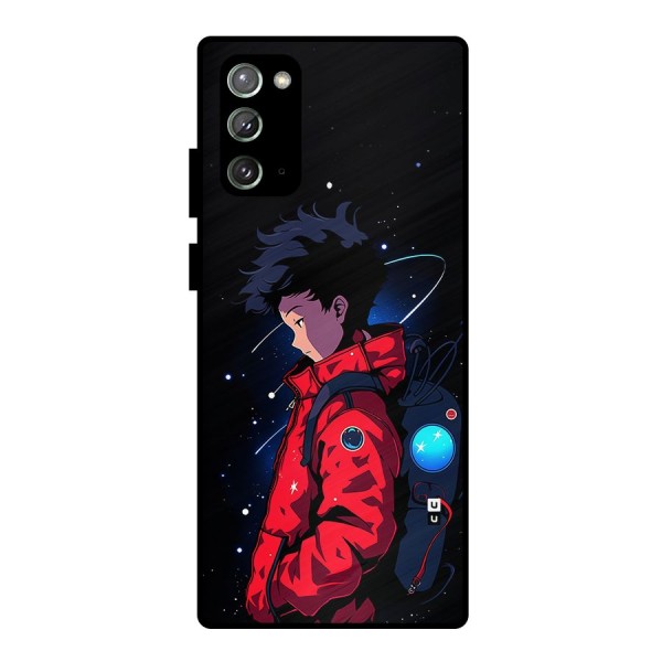 Cute Space Boy Metal Back Case for Galaxy Note 20