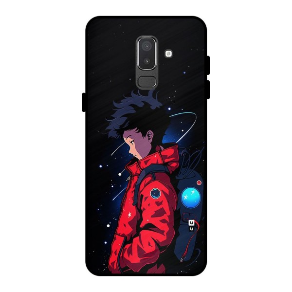 Cute Space Boy Metal Back Case for Galaxy On8 (2018)