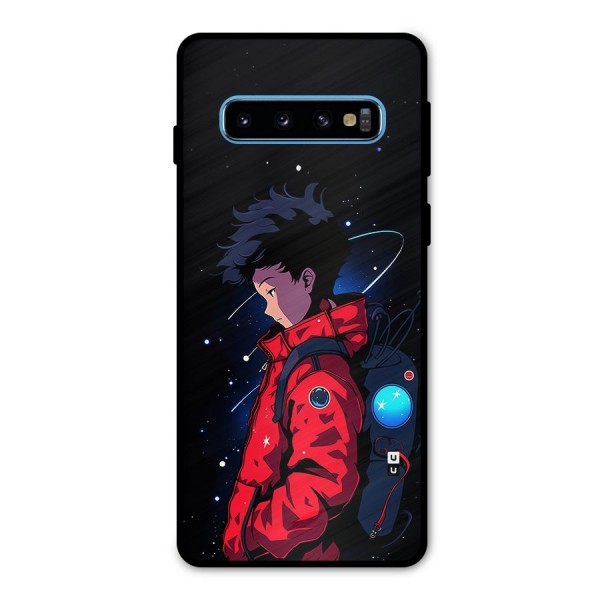 Cute Space Boy Metal Back Case for Galaxy S10