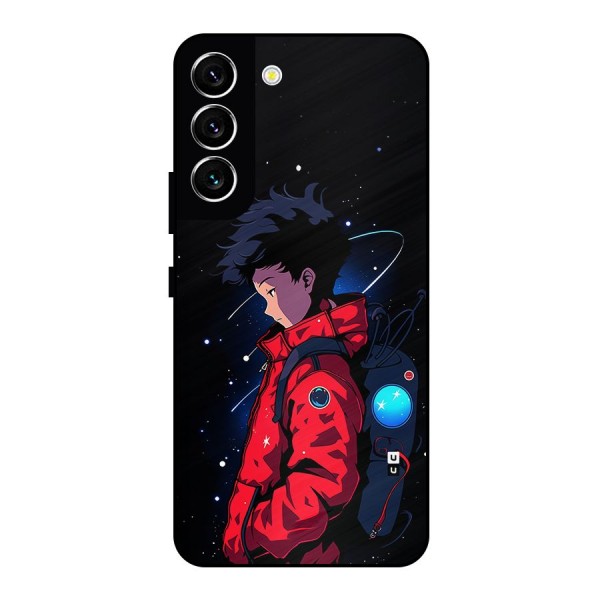 Cute Space Boy Metal Back Case for Galaxy S22 5G