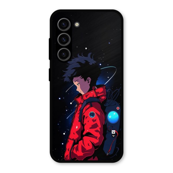 Cute Space Boy Metal Back Case for Galaxy S23