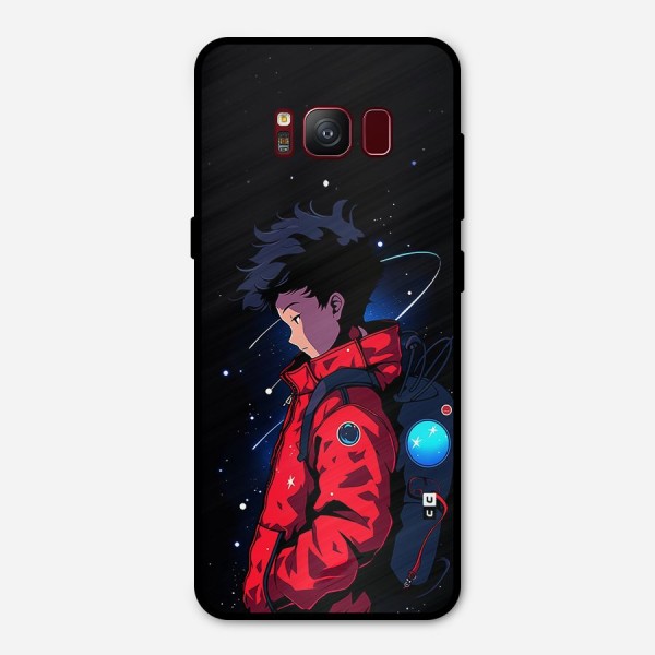 Cute Space Boy Metal Back Case for Galaxy S8