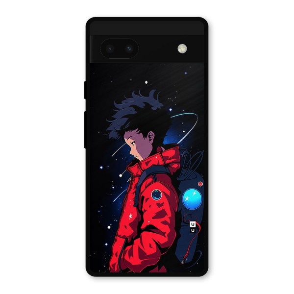 Cute Space Boy Metal Back Case for Google Pixel 6a