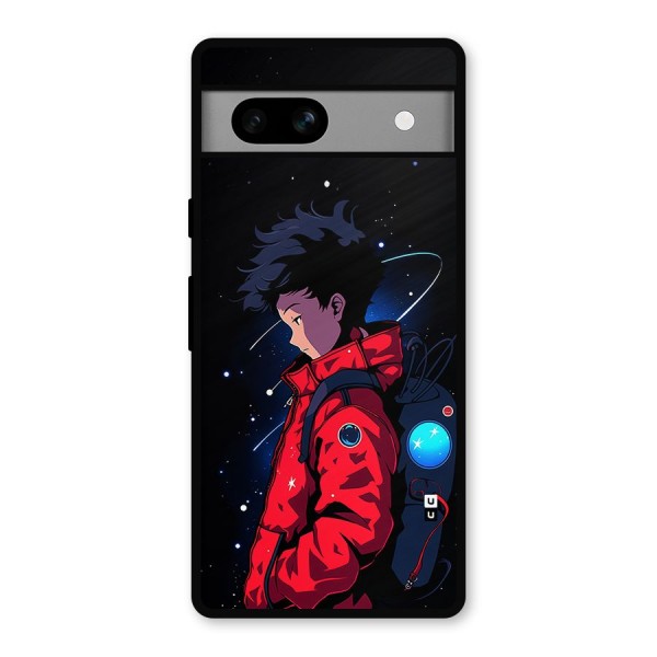 Cute Space Boy Metal Back Case for Google Pixel 7a