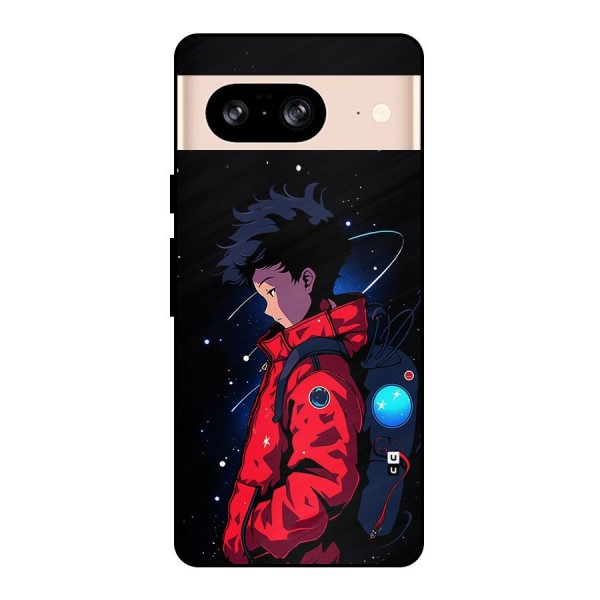 Cute Space Boy Metal Back Case for Google Pixel 8