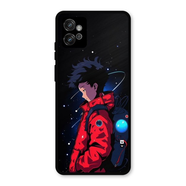 Cute Space Boy Metal Back Case for Moto G32