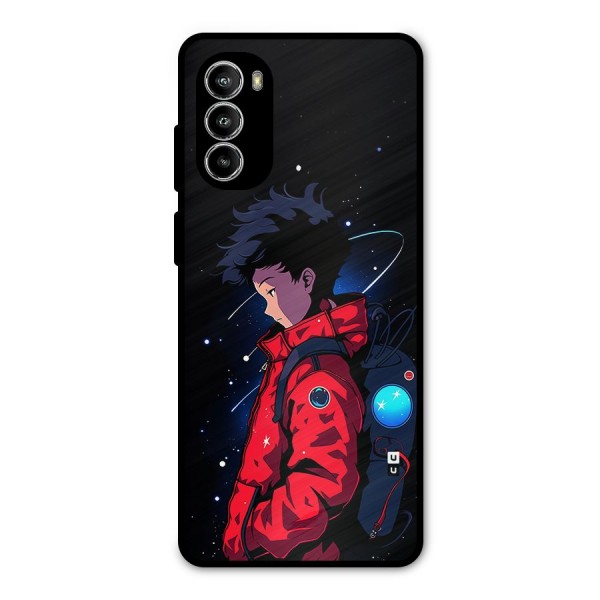 Cute Space Boy Metal Back Case for Moto G52