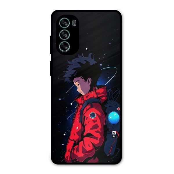 Cute Space Boy Metal Back Case for Moto G62