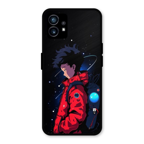 Cute Space Boy Metal Back Case for Nothing Phone 1