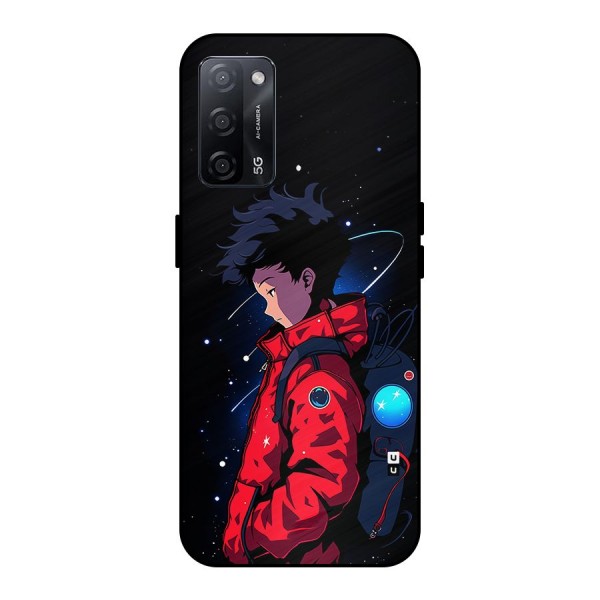 Cute Space Boy Metal Back Case for Oppo A53s 5G