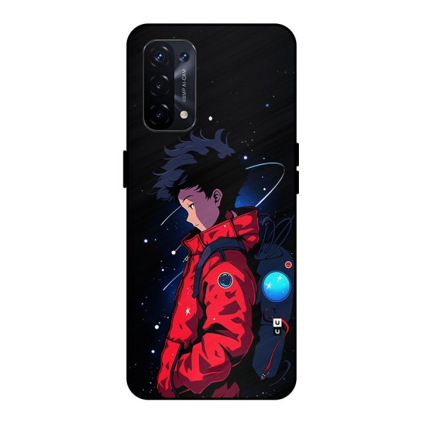 Cute Space Boy Metal Back Case for Oppo A74 5G