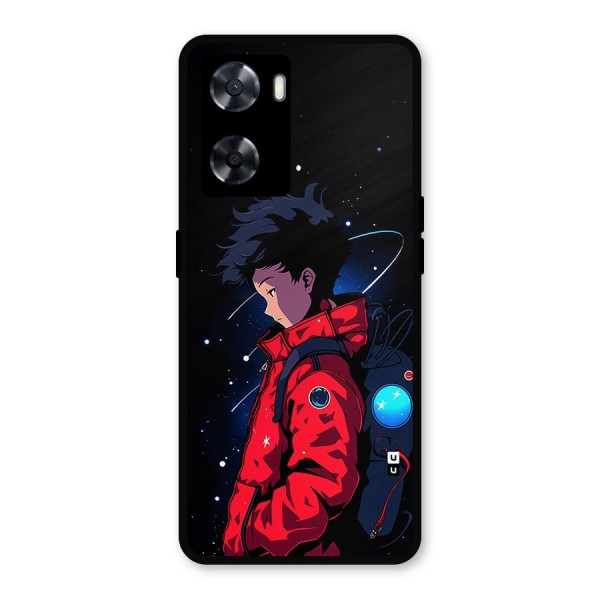 Cute Space Boy Metal Back Case for Oppo A77