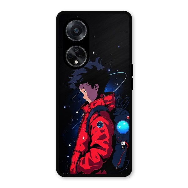 Cute Space Boy Metal Back Case for Oppo F23