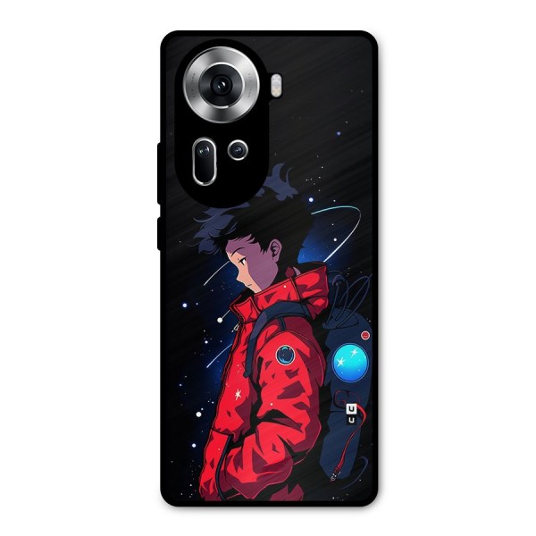 Cute Space Boy Metal Back Case for Oppo Reno11 5G