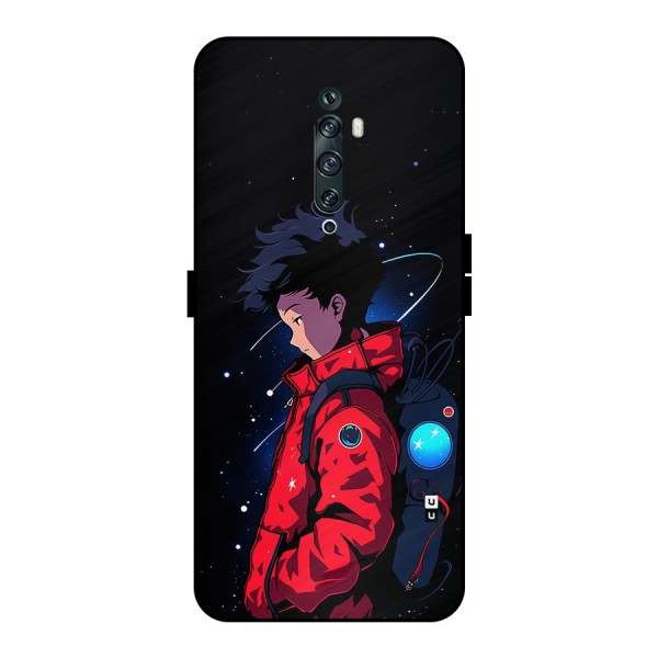 Cute Space Boy Metal Back Case for Oppo Reno2 F