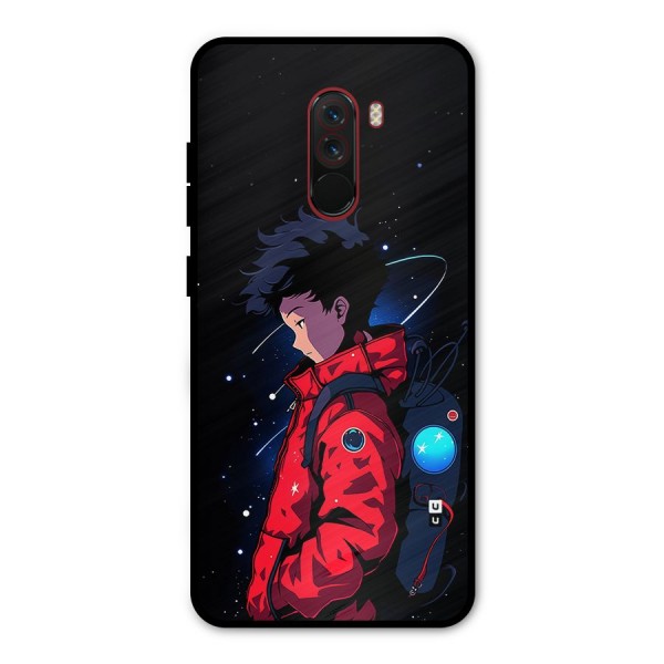 Cute Space Boy Metal Back Case for Poco F1