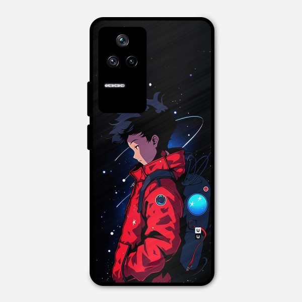 Cute Space Boy Metal Back Case for Poco F4 5G