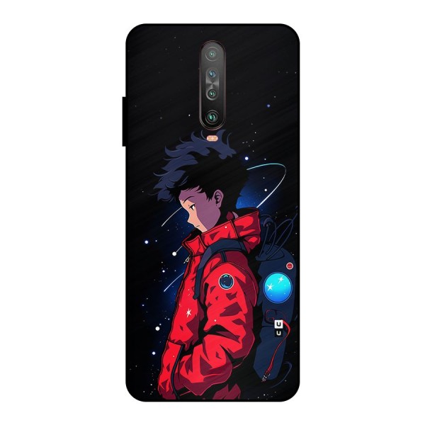 Cute Space Boy Metal Back Case for Poco X2