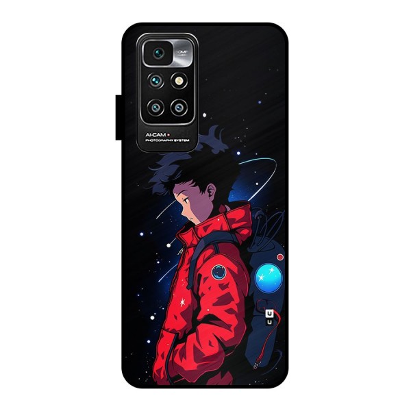 Cute Space Boy Metal Back Case for Redmi 10 Prime