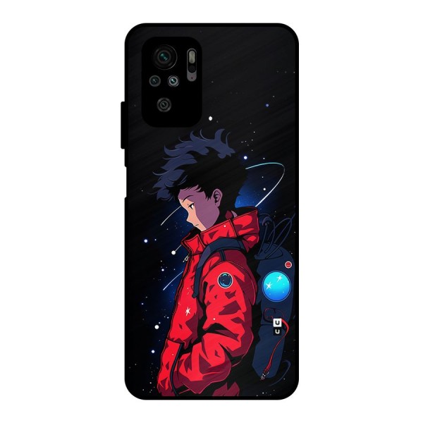 Cute Space Boy Metal Back Case for Redmi Note 10