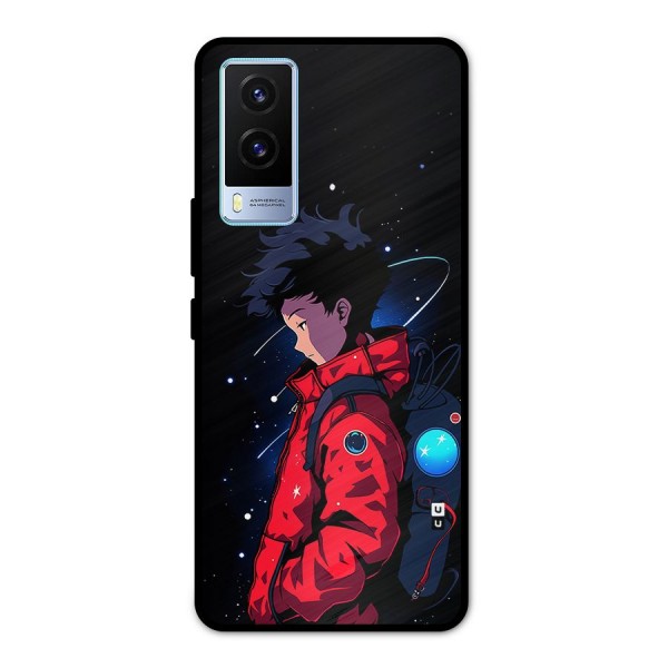 Cute Space Boy Metal Back Case for Vivo V21e 5G