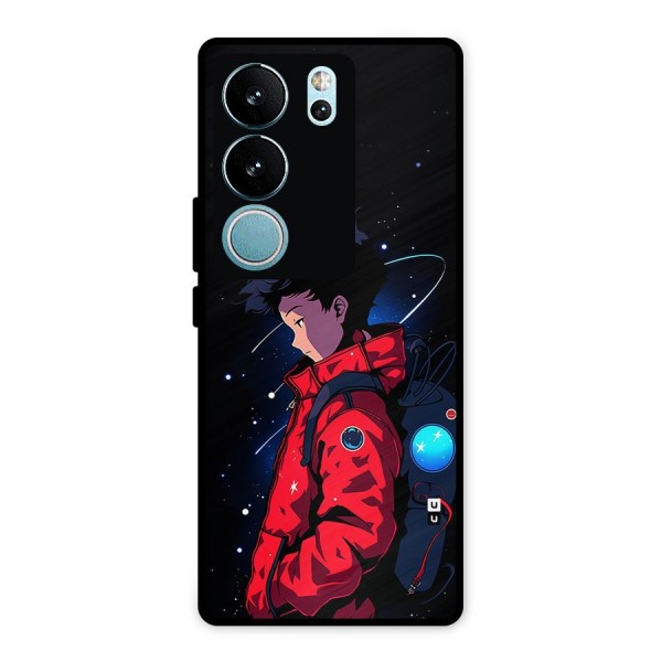 Cute Space Boy Metal Back Case for Vivo V29 Pro