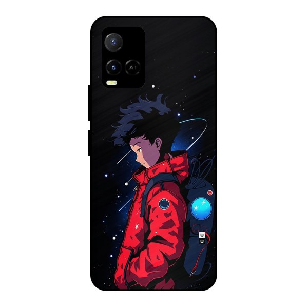 Cute Space Boy Metal Back Case for Vivo Y21