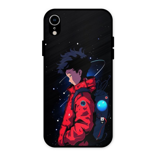 Cute Space Boy Metal Back Case for iPhone XR