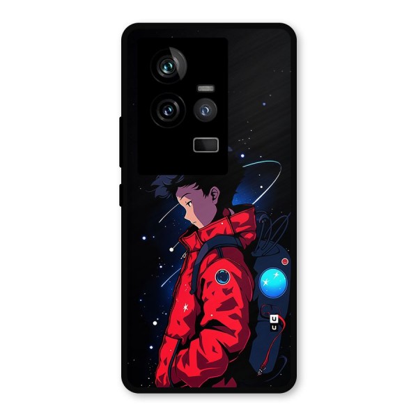 Cute Space Boy Metal Back Case for iQOO 11 5G