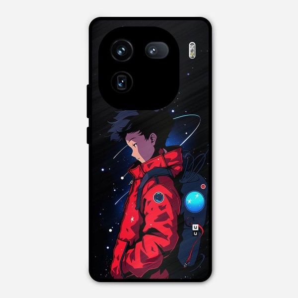 Cute Space Boy Metal Back Case for iQOO 12