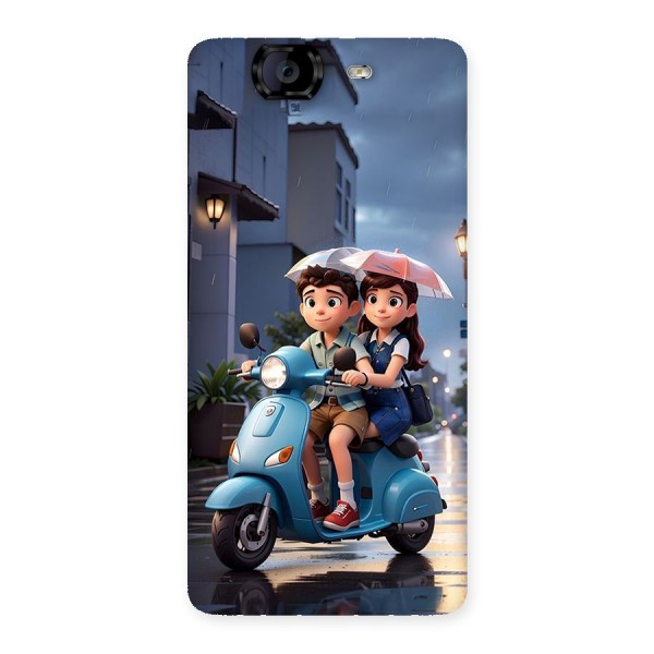 Cute Teen Scooter Back Case for Canvas Knight A350