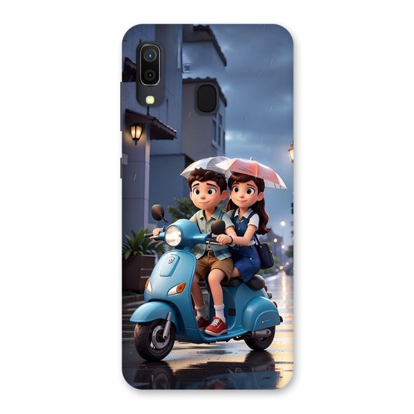 Cute Teen Scooter Back Case for Galaxy A30