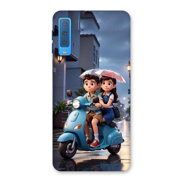 Cute Teen Scooter Back Case for Galaxy A7 (2018)