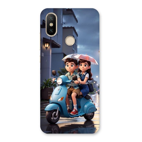 Cute Teen Scooter Back Case for Mi A2