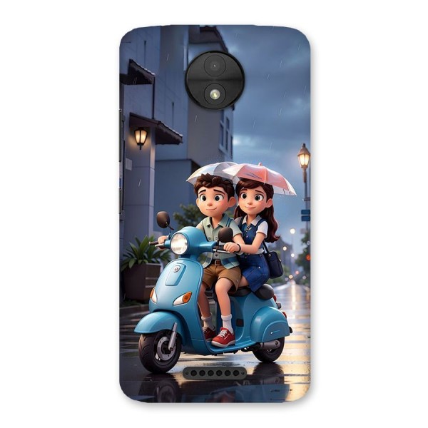 Cute Teen Scooter Back Case for Moto C